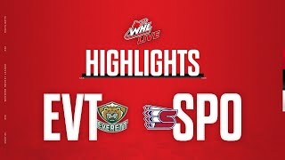 Everett Silvertips at Spokane Chiefs 130  WHL Highlights 202324 [upl. by Burroughs423]