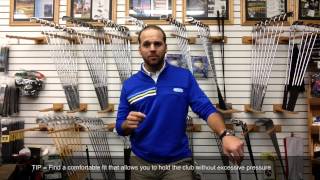 Golf Grips And Golf Grip Fitting  Find The Grip Type And Size For Your Game [upl. by Deehan]