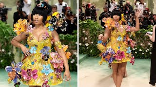 Nicki Minajs Showstopping Met Gala Look A Bold and Colorful Fashion Statement [upl. by Naloc]