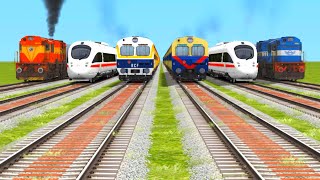 6️⃣ Rails Crossings At Forked SOS Branched 3D Railroad Tracks  indian railways  train sim world [upl. by Anoved]