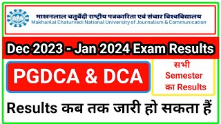 DCA amp PGDCA Result 202324  MakhanLal Chaturvedi University Bhopal 2324 Exam  MCU Results [upl. by Aihsemak916]