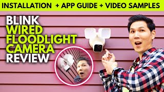 NEW Blink Wired Floodlight Cam  REVIEW INSTALL APP GUIDE with VIDEO SAMPLES [upl. by Aekerly573]