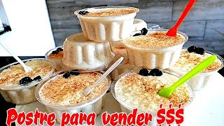 POSTRE PARA VENDER POSTRE frió SIN horno para negocio con POCOS ingredientes GELATINA DE ARROZ [upl. by Deaner240]