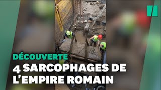 Des sarcophages de lEmpire romain découverts près de Perpignan [upl. by Sato]