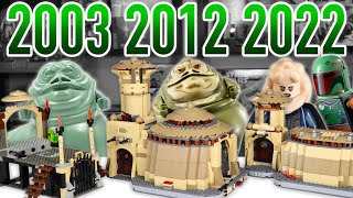 LEGO Star Wars BOBA FETTsJABBAs PALACE Comparison 4480 9516 75326  2003 2012 2022 [upl. by Golliner]