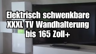 Elektrisch oder manuell schwenkbare Wandhalterung für 85 Zoll TV Geräte [upl. by Ena166]