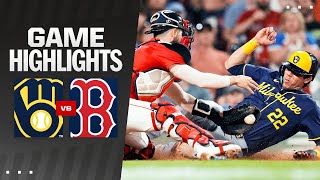 Brewers vs Red Sox Game Highlights 52424  MLB Highlights [upl. by Melosa]