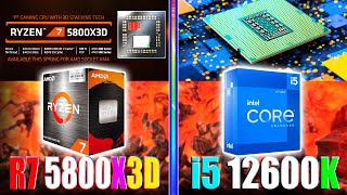 AMD R7 5800X3D vs Intel i5 12600k  Test in 7 Games  1440p [upl. by Brie]