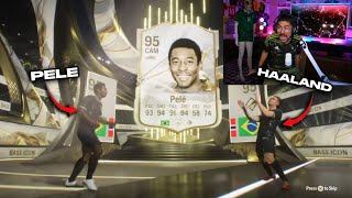 OMGGG PELE amp HAALAND IN THE SAME PACK 🔥  LUCKIEST FC 24 PACK OPENING REACTIONS COMPILATION 2 [upl. by Einafats]