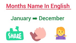 Months Name l Months Name In English l January February March April l months name l [upl. by Lexine591]