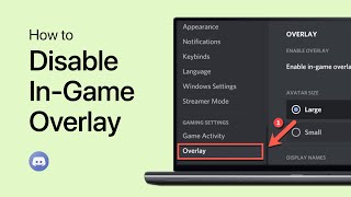 How To Disable Discord InGame Overlay  Tutorial [upl. by Tiersten]