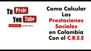 Prestaciones Sociales Colombia Como Calcularlas TuProfeYouTube [upl. by Anivram]