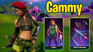 Cammy Skin Gameplay  Review in Fortnite Street Fighter Crossover [upl. by Schrader851]