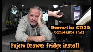 DometicWaeco CD30 Drawer fridge  Pajero install  compressor reposition [upl. by Jemine181]