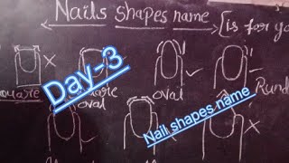 nails Shapes name Day3 nail art course at home nail art Knowledgnehaskills nailart [upl. by Arjan654]