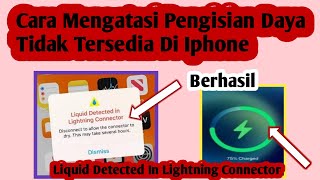 Cara Mengatasi Pengisian Daya Tidak Tersedia Di Iphone  Liquid Detected In Lightning Connector [upl. by Jennee]