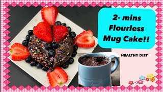 DIY Flourless Chocolate Mug Cake Recipe2 mins Mug Cake without using Flour in Microwave [upl. by Avot]