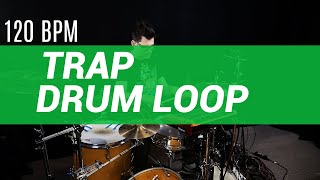 Trap drum loop 120 BPM  The Hybrid Drummer [upl. by Nwatna]