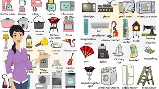 50 Household Appliances in English  Household Equipment Vocabulary [upl. by Andre]