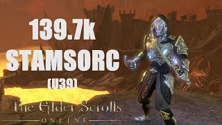 ESO  Stamina Sorcerer 1397k PvE DPS Build  U39 [upl. by Eisenhart]