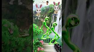 Green Alian VS Dog Catroon Dancing ❤️😂greenalien aliandancedametucositaadrenaline funny shorts [upl. by Alair]