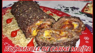 COMO FAZER ROCAMBOLE DE CARNE MOÍDA RECHEADO [upl. by Sol]