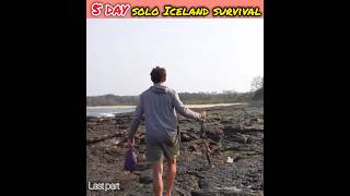 5 Days Solo Iceland Survival  No Food Water or shelter camping survival shortsfeed [upl. by Nylanna384]