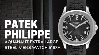 Patek Philippe Aquanaut Extra Large Steel Mens Watch 5167A Review  SwissWatchExpo [upl. by Barcot486]