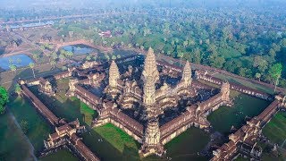 Angkor Wat Cambodia from the sky  2018 [upl. by Hester]