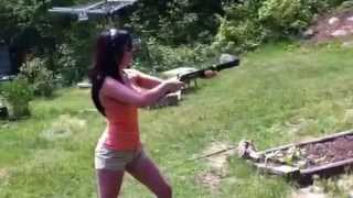 Gf shooting 44 magnum Henry mares leg [upl. by Nabal]