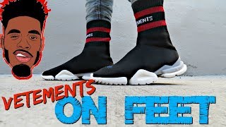 Vetements x Reebok Sock Runner on Feet and In Depth Review [upl. by Adelaida]