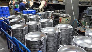 Stainless Steel Wok mass production process  不鏽鋼炒鍋大量生產過程  Taiwan Cookware Factory [upl. by Mikiso]