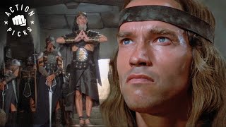 Conan Battles The Cultists At The Temple  Conan The Destroyer [upl. by Onaicram]