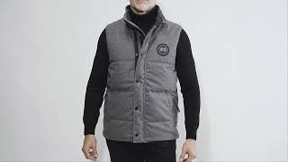 カナダグース CANADA GOOSE ダウンベスト ウール MENS GARSON VEST WR 4151M1 SLATE GREY グレー [upl. by Kcirnek]