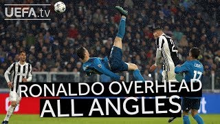 CRISTIANO RONALDO OVERHEAD KICK FROM ALL ANGLES GoalOfTheSeason [upl. by Burnight]