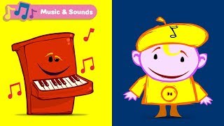 Learn Musical Instruments for Kids with The Notekins  Early Learning Videos with Music for Babies [upl. by Wilie721]