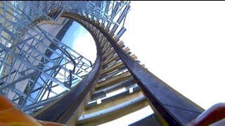 Hades 360 Looping Wooden Roller Coaster POV Mt Olympus Wisconsin Dells [upl. by Lamrej970]