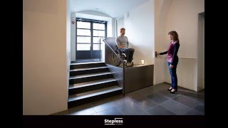 Stepless by Guldmann Model E  Stairs convert into a platform lift [upl. by Bender]