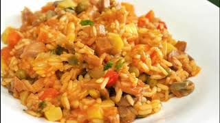 ARROZ VEGETARIANO con Verduras o PAELLA vegana [upl. by Lehcnom455]