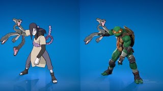 New Michelangelo doing Funny Built In Emotes in Fortnite 4 Ninja Turtles [upl. by Gawain]