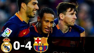 Real Madrid vs FC Barcelona 04 Goals and Highlights with English Commentary 201516 HD 720p [upl. by Hniht773]