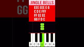 Jingle Bells 🔔  Easy Piano shortvideo [upl. by Aowda]