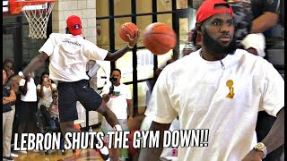 LeBron James CRAZY DUNKS During Bronnys PreGame Warm Ups SHUTS THE GYM DOWN [upl. by Staci969]