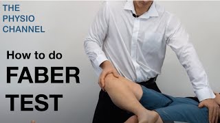 How to do the FABER Hip Test A Hip test demonstration [upl. by Arbuckle]