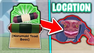 Narumaki Toad Boss Scroll Spawn Location  Narumaki Toad Spirit Remaster Showcase  Shindo Life [upl. by Jeminah]