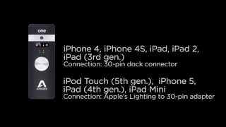 Apogee ONE  How to connect to iPad iPhone or iPod Touch [upl. by Esiahc]