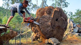 Amazing Extremely Large Woodworking Project Youve Never Seen  Giant Table Product Finished [upl. by Nadbus]