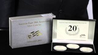 2006 20th Anniversary American Silver Eagle 3Coin Set  Goldmart [upl. by Jezabelle]