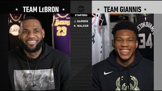 Team LeBron amp Team Giannis Full Draft  2019 NBA AllStar [upl. by Sakram747]