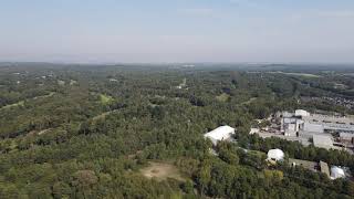 DJI Mavic Air 2  Chobham Common flyover with Longcross Studios amp Wentworth Golf Course NS [upl. by Iadam]